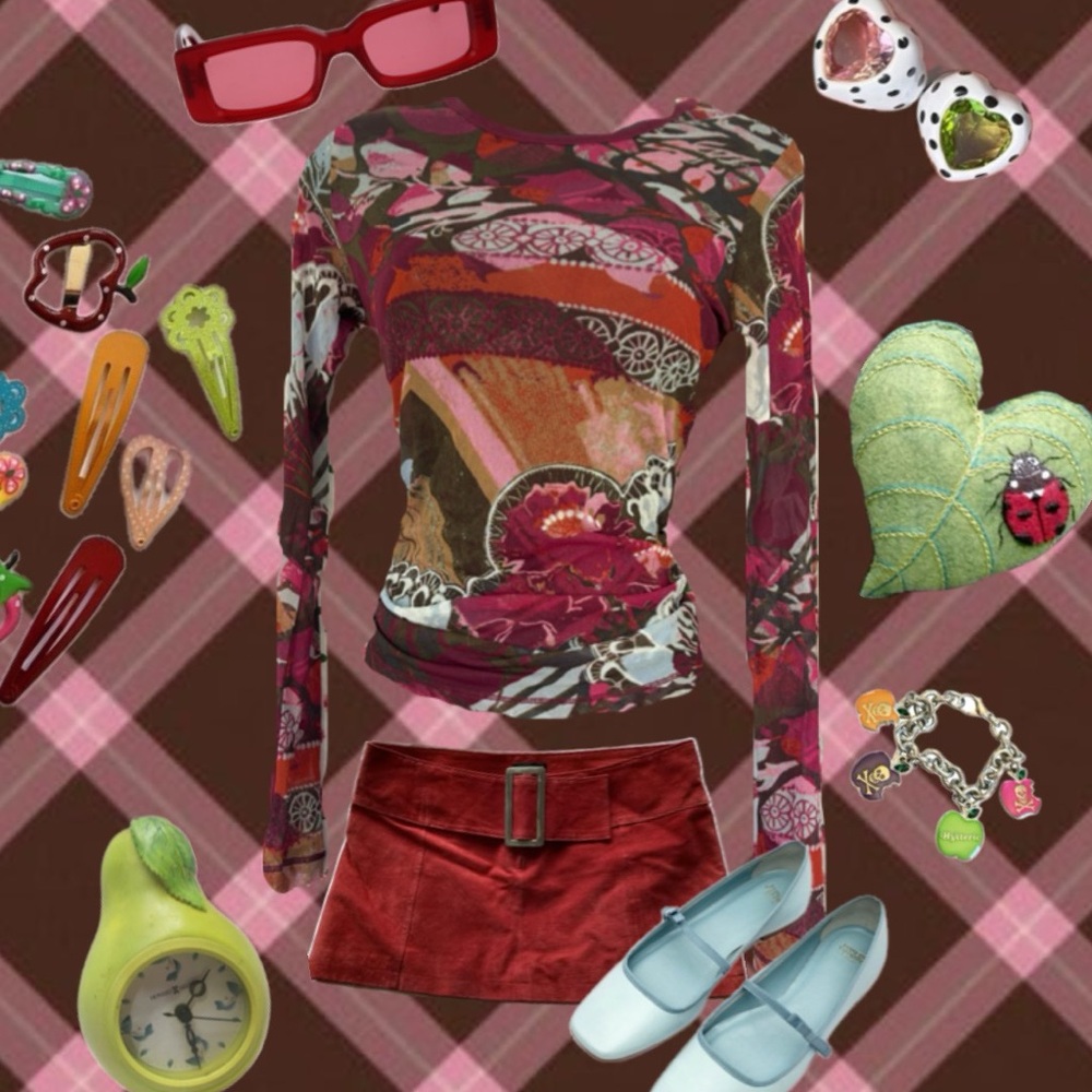 Express Floral Mesh Top